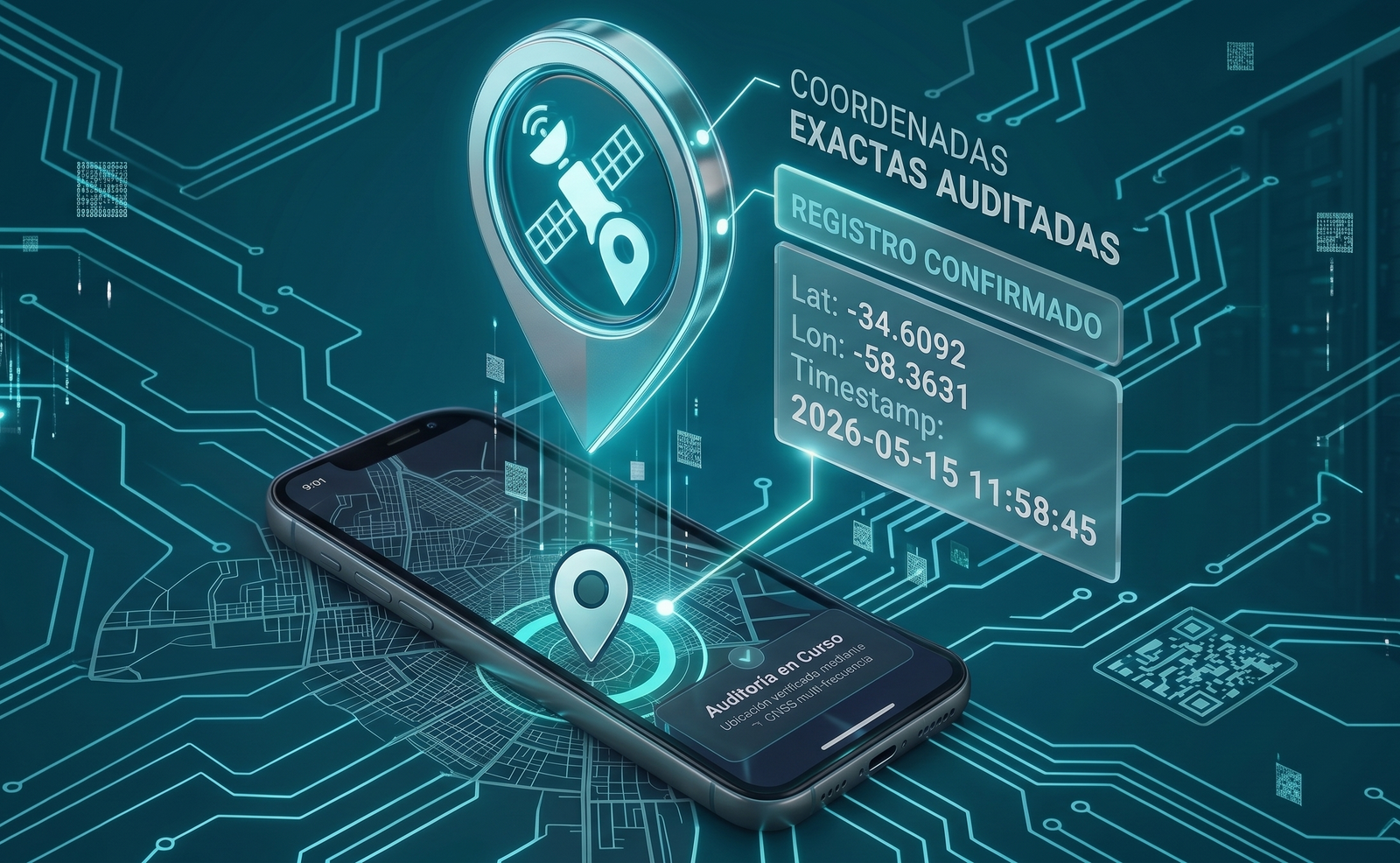 Registro de Posta OK! con coordenadas GPS y marca de tiempo de la entrega